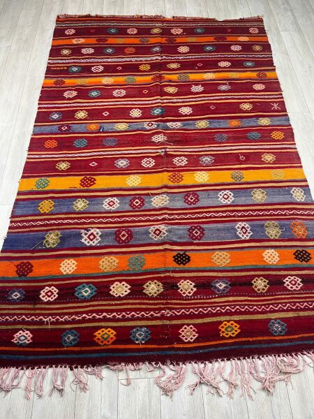 El Dokumasi Halı Kilim Yolluk Paspas Ölçü 285X188 Cm