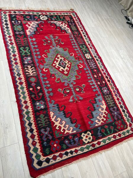 El Dokumasi Halı Kilim Yolluk Paspas Ölçü 281X162 Cm