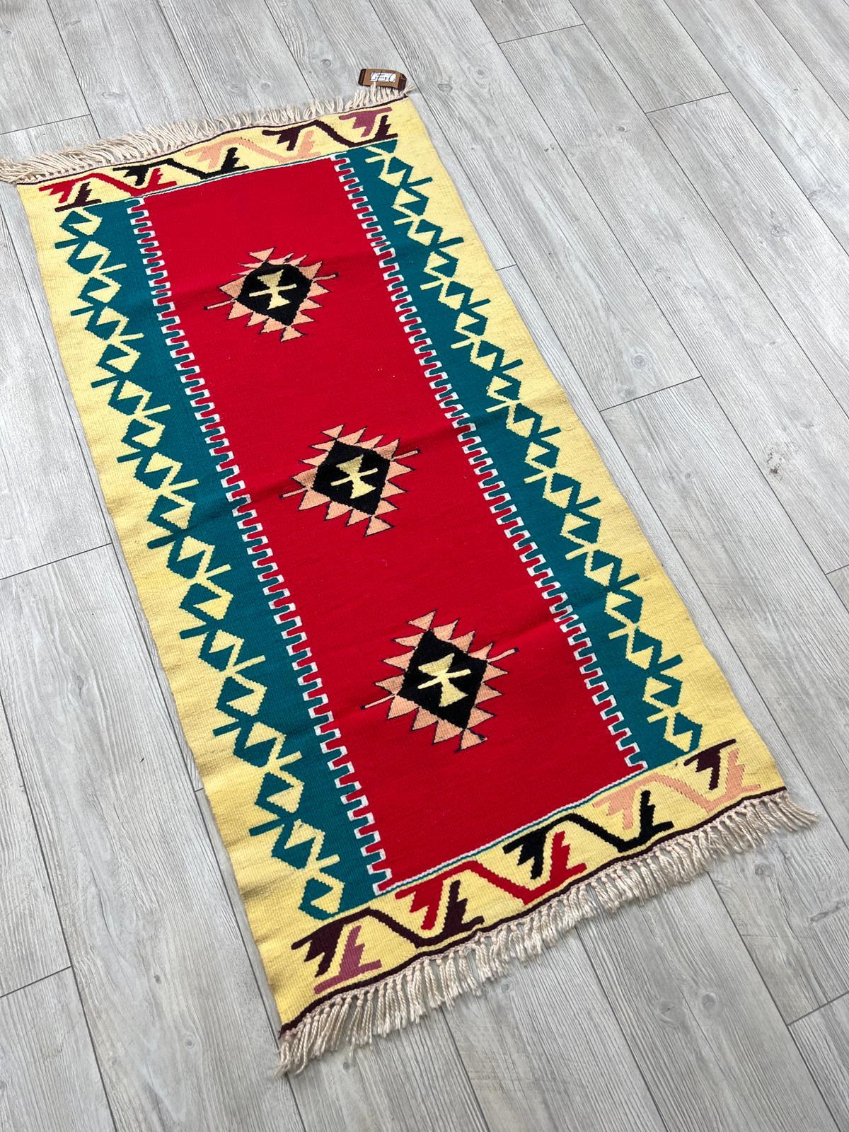 El Dokumasi Halı Kilim Yolluk Paspas Ölçü 142X73 Cm