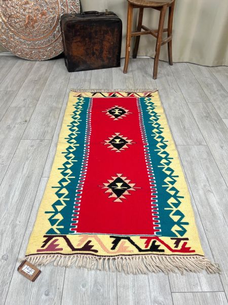 El Dokumasi Halı Kilim Yolluk Paspas Ölçü 142X73 Cm