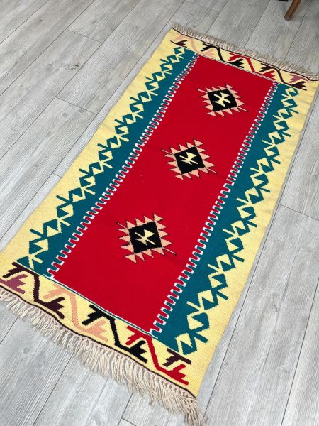 El Dokumasi Halı Kilim Yolluk Paspas Ölçü 142X73 Cm