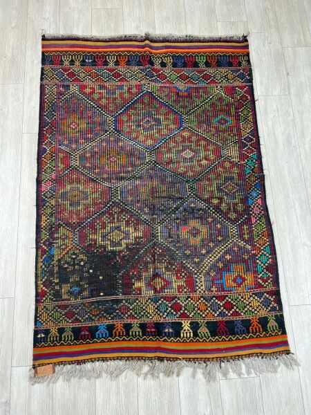 El Dokumasi Halı Kilim Yolluk Paspas Ölçü 188X124 Cm