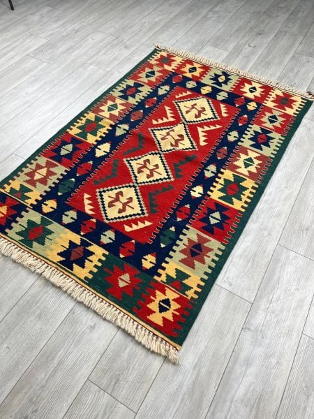 El Dokumasi Halı Kilim Yolluk Paspas Ölçü 169X113 Cm