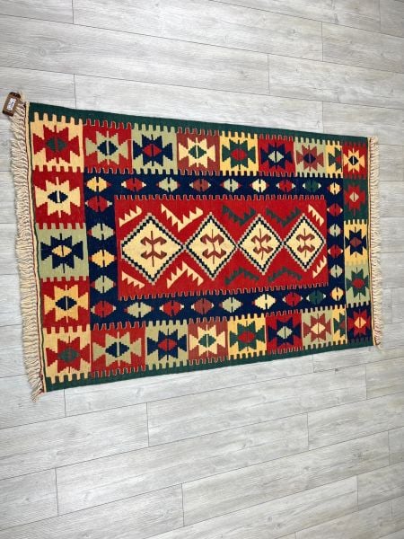 El Dokumasi Halı Kilim Yolluk Paspas Ölçü 169X113 Cm