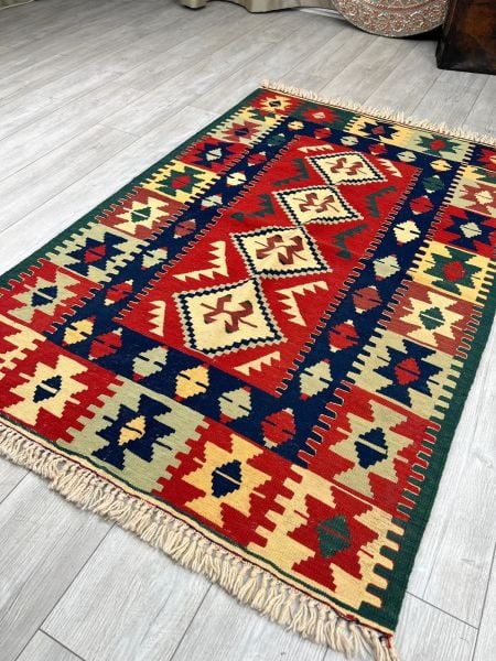 El Dokumasi Halı Kilim Yolluk Paspas Ölçü 169X113 Cm