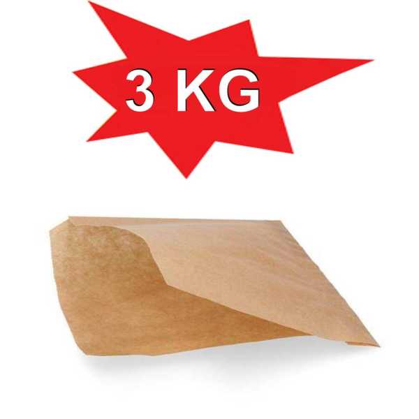 Kese Kağıdı Çizgisiz Şamua Kraft Hamburger 3 Kilo