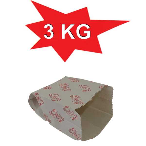 Kese Kağıdı Kuşe Piyasa Baskılı Küçük Poğaça 3 Kilo