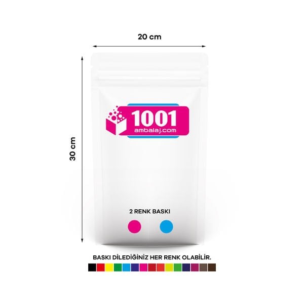 20X30 Cm Şeffaf Renk Doypack Torba /75/