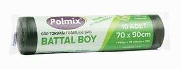 Çöp Torbası Polmix Battal Boy 140 Gram 70X90 Siyah 5 Paket