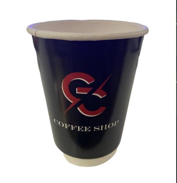 Fırsat Ürünü // Karton Bardak 14 Oz Sicak Çift Duvarlı Xxx Firma Baskılı 100 Lu 1 Paket
