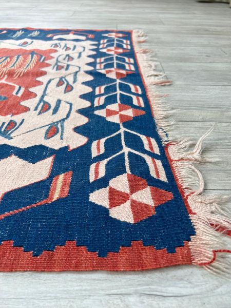 El Dokumasi Halı Kilim Yolluk Paspas Ölçü 162X116 Cm