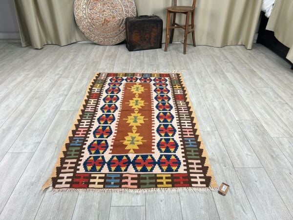 El Dokumasi Halı Kilim Yolluk Paspas Ölçü 165X104 Cm