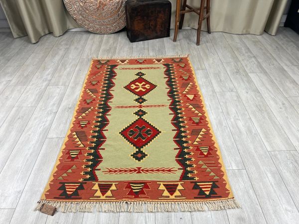 El Dokumasi Halı Kilim Yolluk Paspas Ölçü 171X112 Cm
