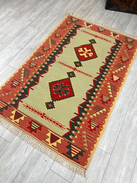 El Dokumasi Halı Kilim Yolluk Paspas Ölçü 171X112 Cm