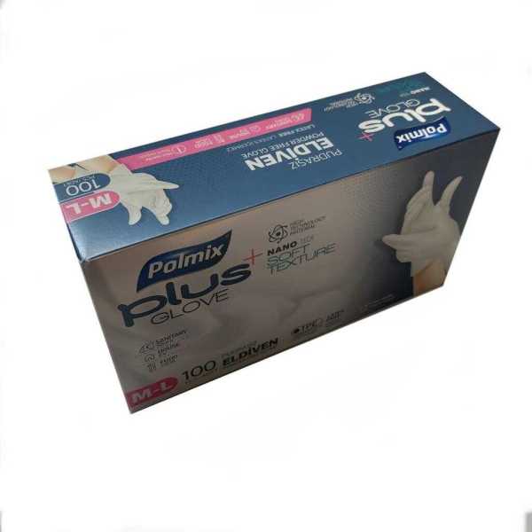 Eldiven Hibrit Polietilen Beyaz Flex Polmix Plus 5 Kutu 500 Adet