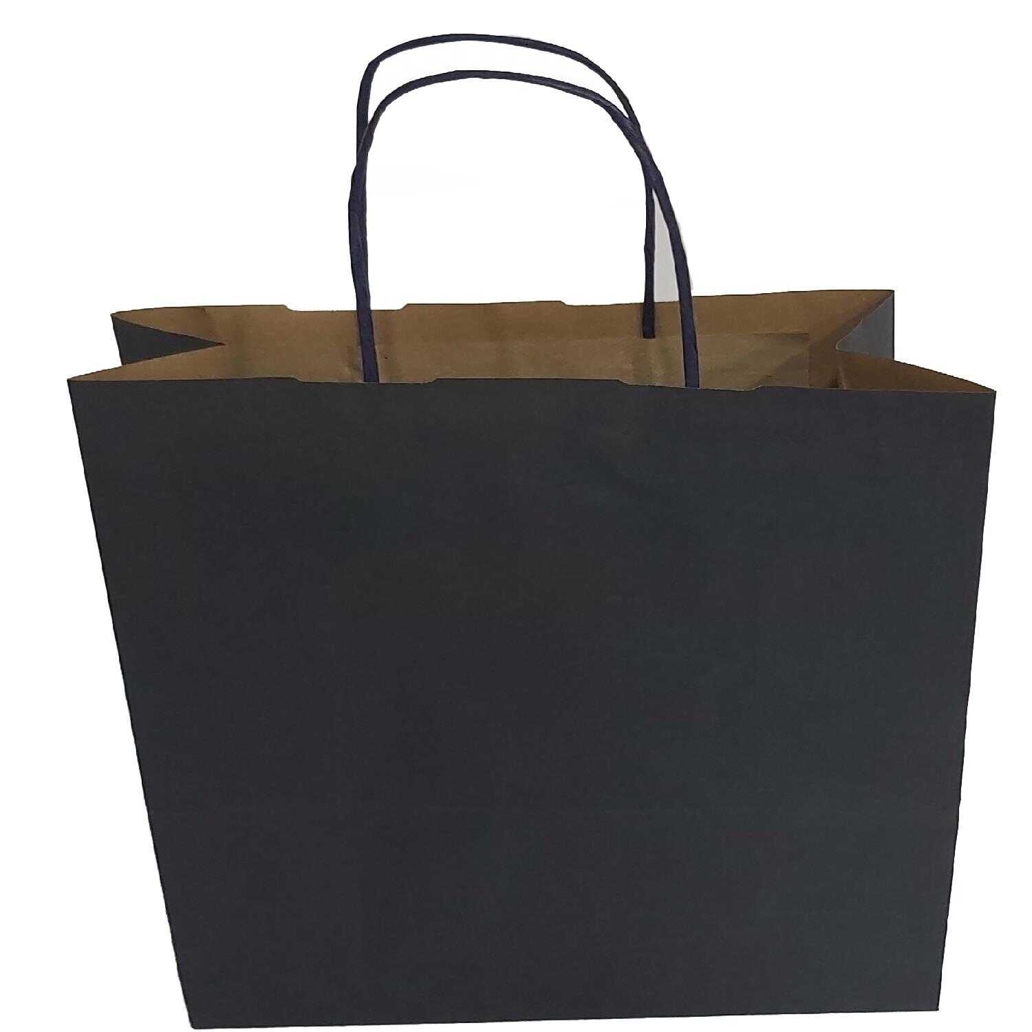 Kraft kağıt Çanta 25X12X31 Cm Zara Lacivert 100 Adet