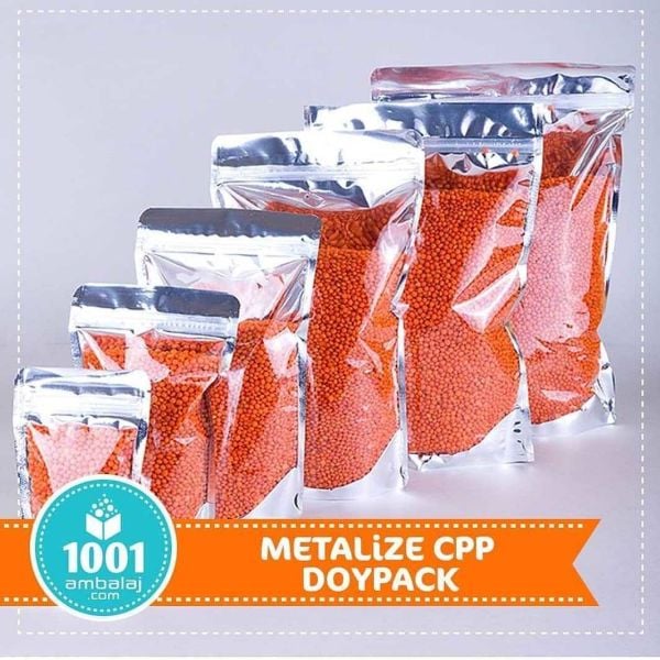 20X30 Cm Şeffaf Metalize Renk Doypack Torba /60/