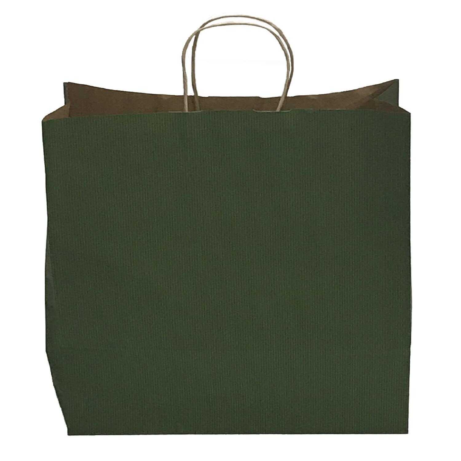 Kraft kağıt Çanta 25X12X31 Cm Yeşil 25 Adet