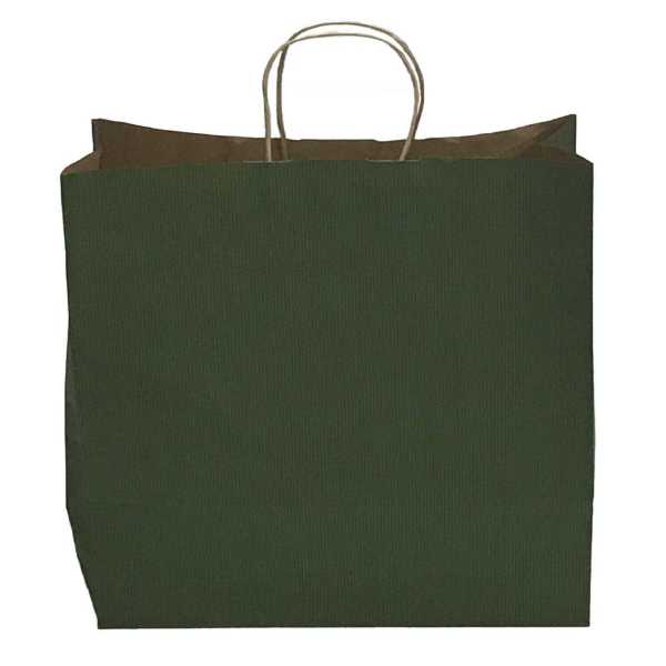 Kraft kağıt Çanta 25X12X31 Cm Yeşil 25 Adet