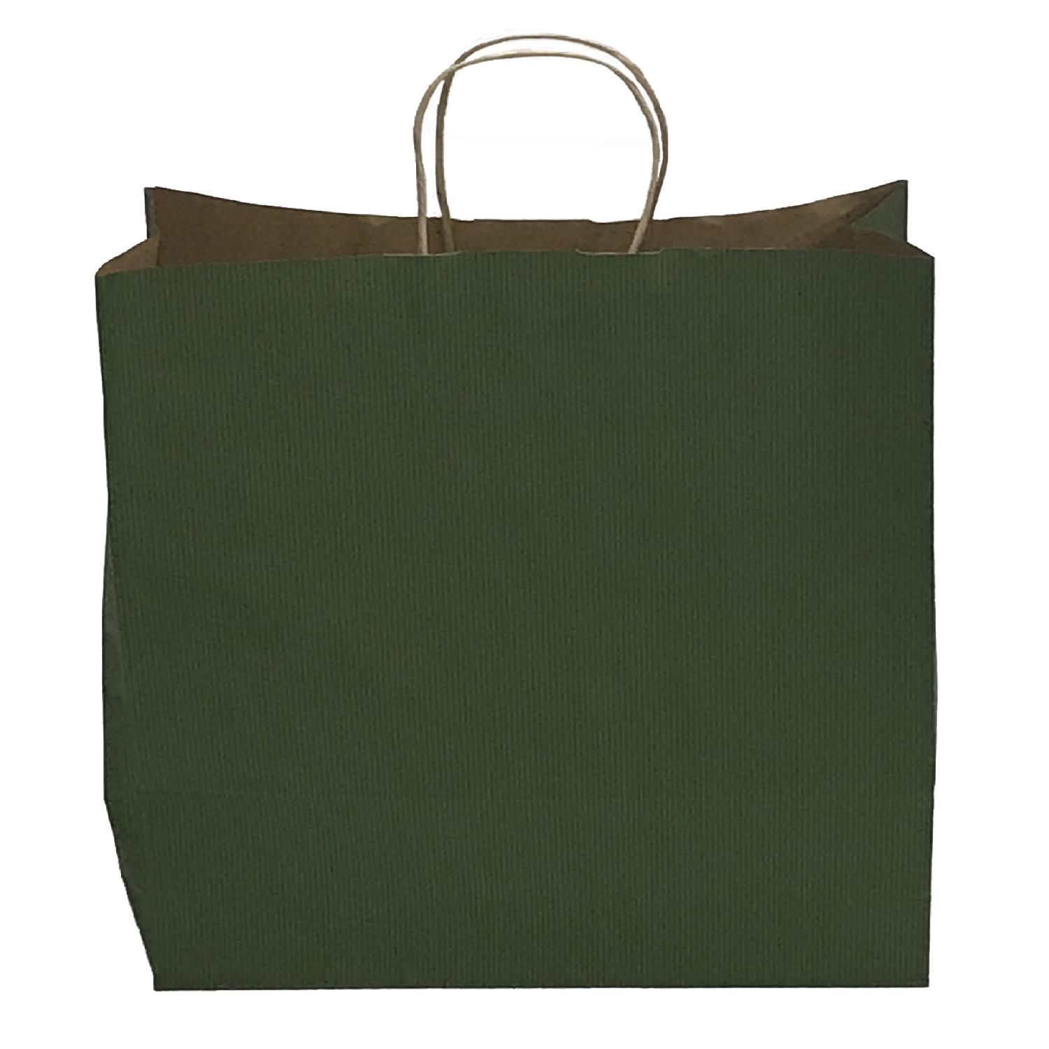 Kraft kağıt Çanta 25X12X31 Cm Yeşil 100 Adet