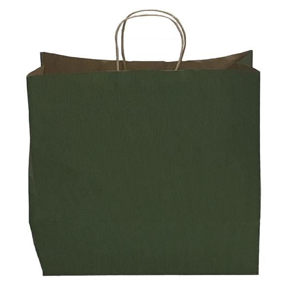 Kraft kağıt Çanta 25X12X31 Cm Yeşil 100 Adet