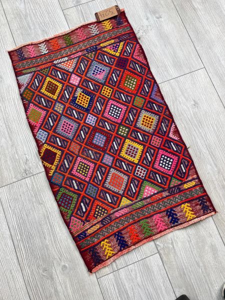 El Dokumasi Halı Kilim Yolluk Paspas Ölçü 76X44 Cm