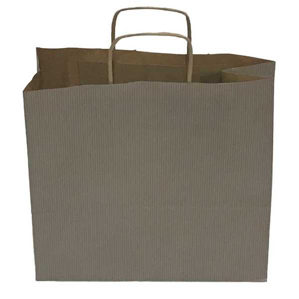 Kraft kağıt Çanta 32X12X41 Cm Gümüş 100 Adet