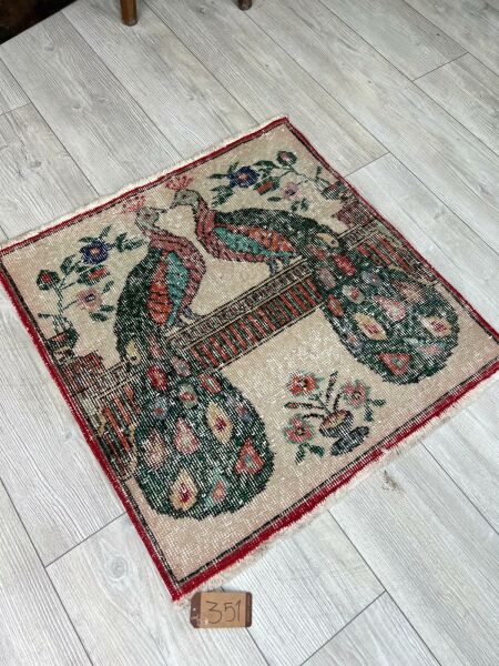 El Dokumasi Halı Kilim Yolluk Paspas Ölçü 72X72 Cm