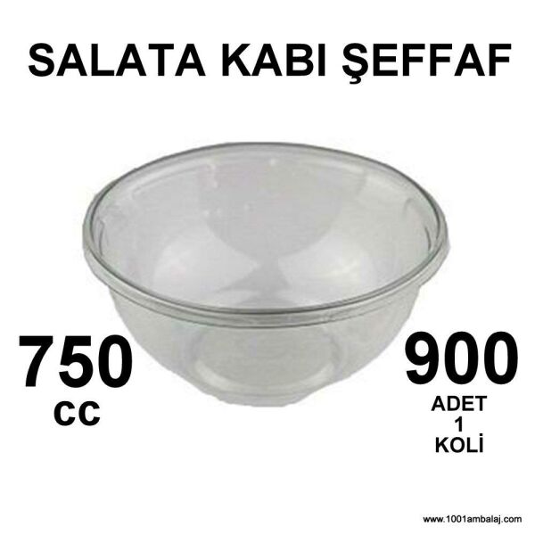 Salata kabı 750 Cc Şeffaf Yuvarlak Kapaksiz 900 Adet 1 Koli