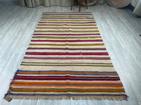 El Dokumasi Halı Kilim Yolluk Paspas Ölçü 260X148 Cm