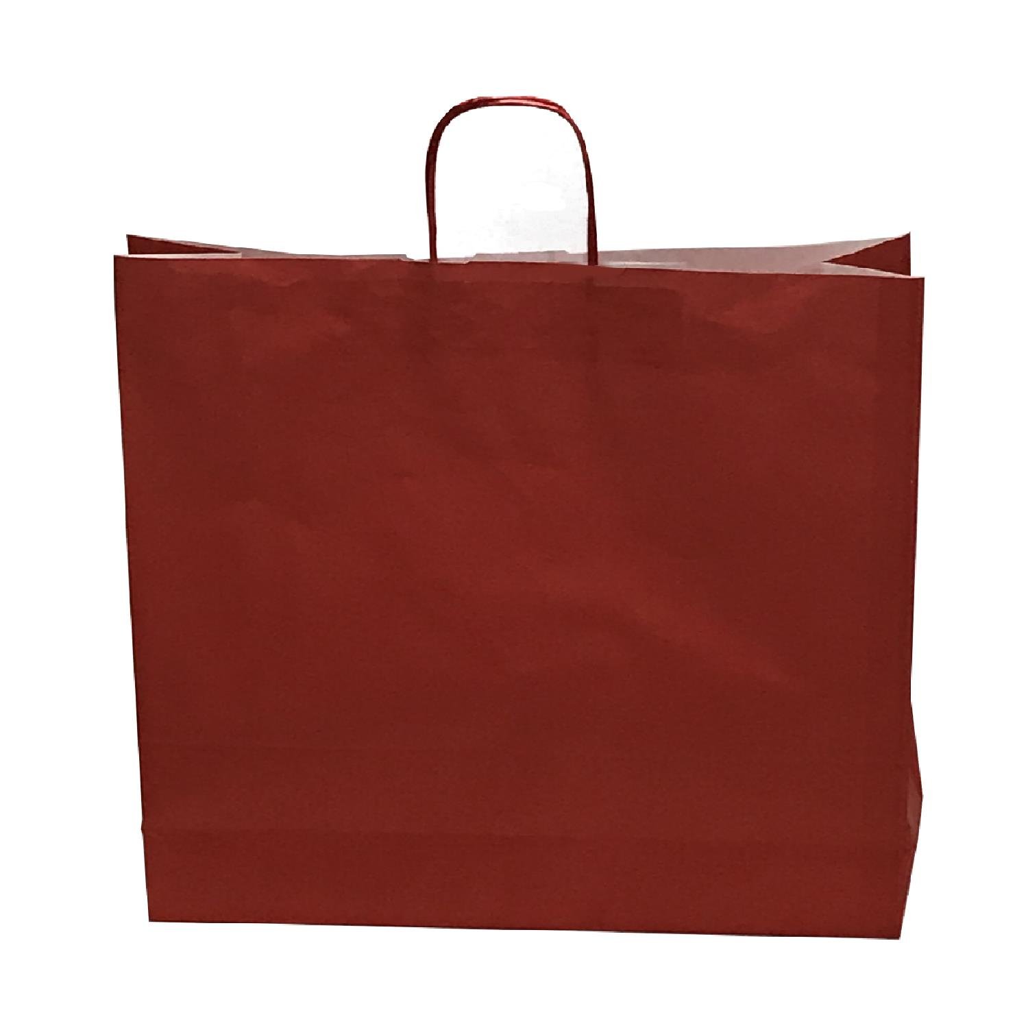 Kraft kağıt Çanta 19X8X24 Cm Kırmızı 100 Adet