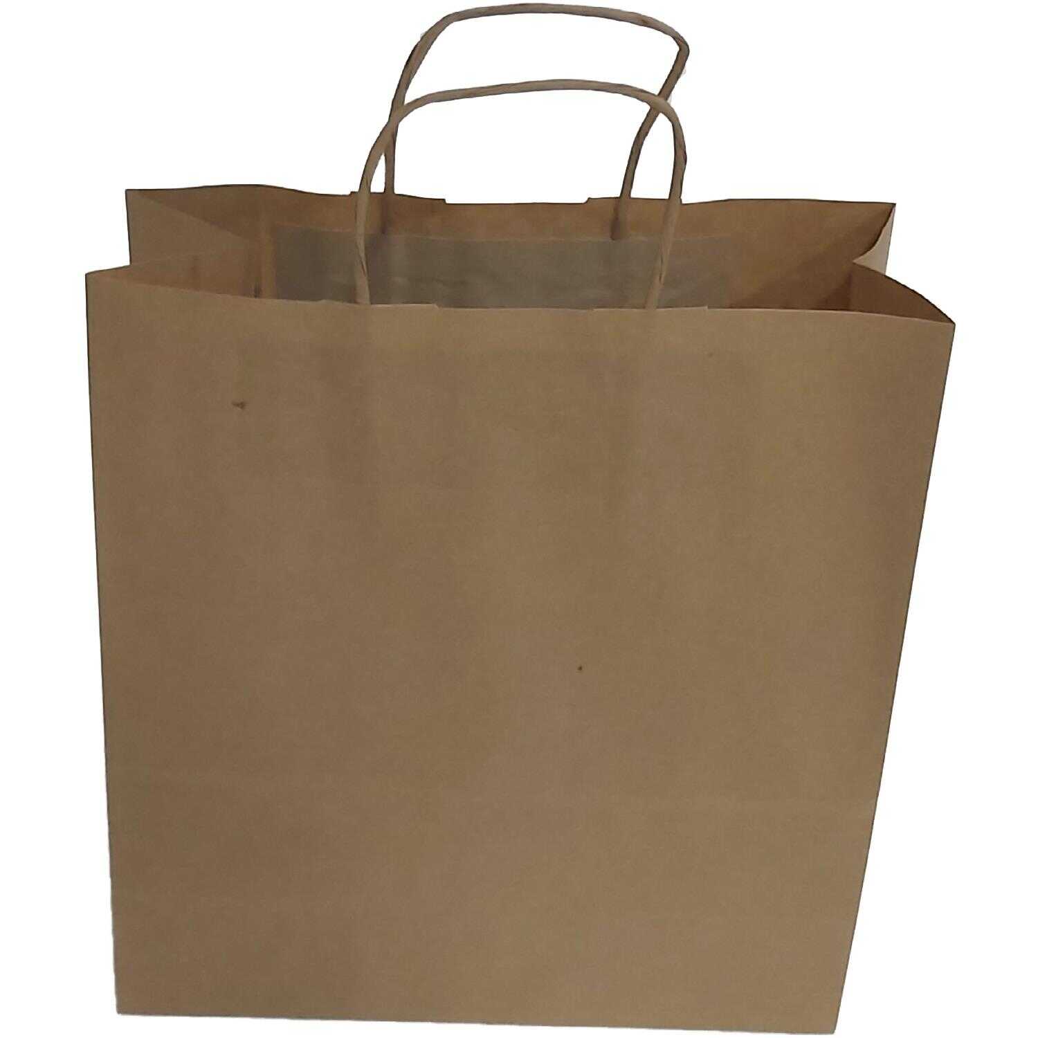 Kraft kağıt Çanta 27X15.5X29.5 Cm Kraft 100 Adet