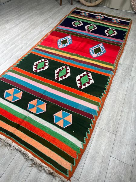 El Dokumasi Halı Kilim Yolluk Paspas Ölçü 340X140 Cm