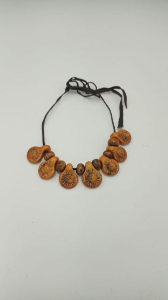 El Yapimi Etnik Kolye Ölçü 16X8 Cm