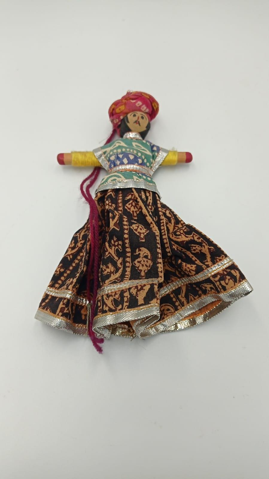 El Yapimi Bez + Ahşap Bebek Ölçü 16X9,5 Cm