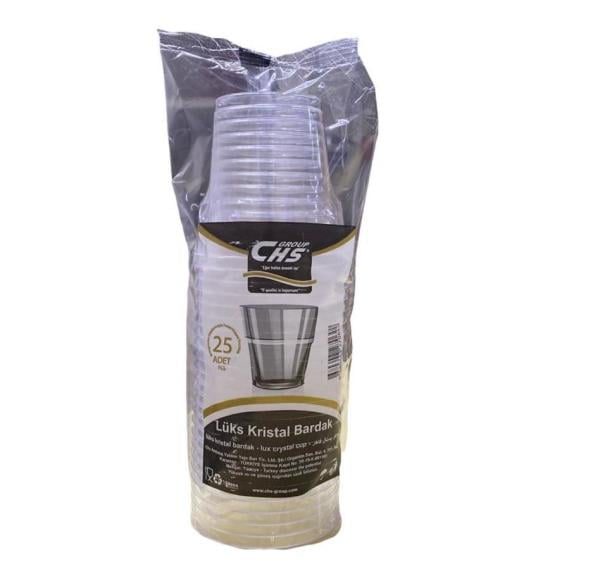 Kristal Bardak 200 Ml 25 Adet Şeffaf