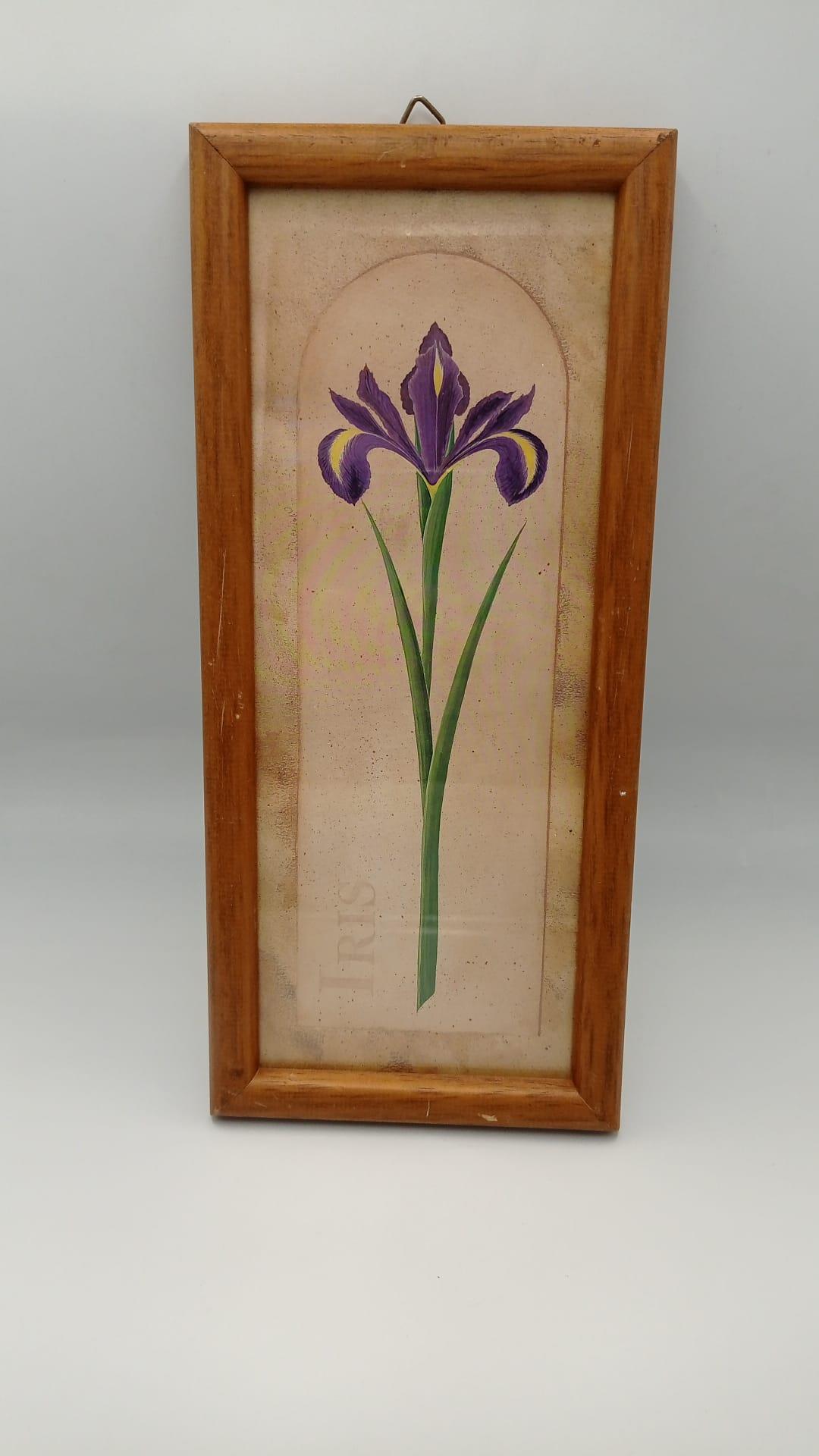 Çiçek El Boyama Vintage Ölçü 12X1,5X28 Cm