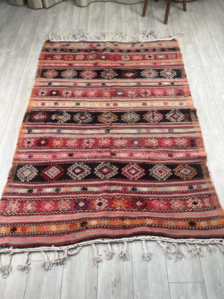 El Dokumasi Halı Kilim Yolluk Paspas Ölçü 207X145 Cm