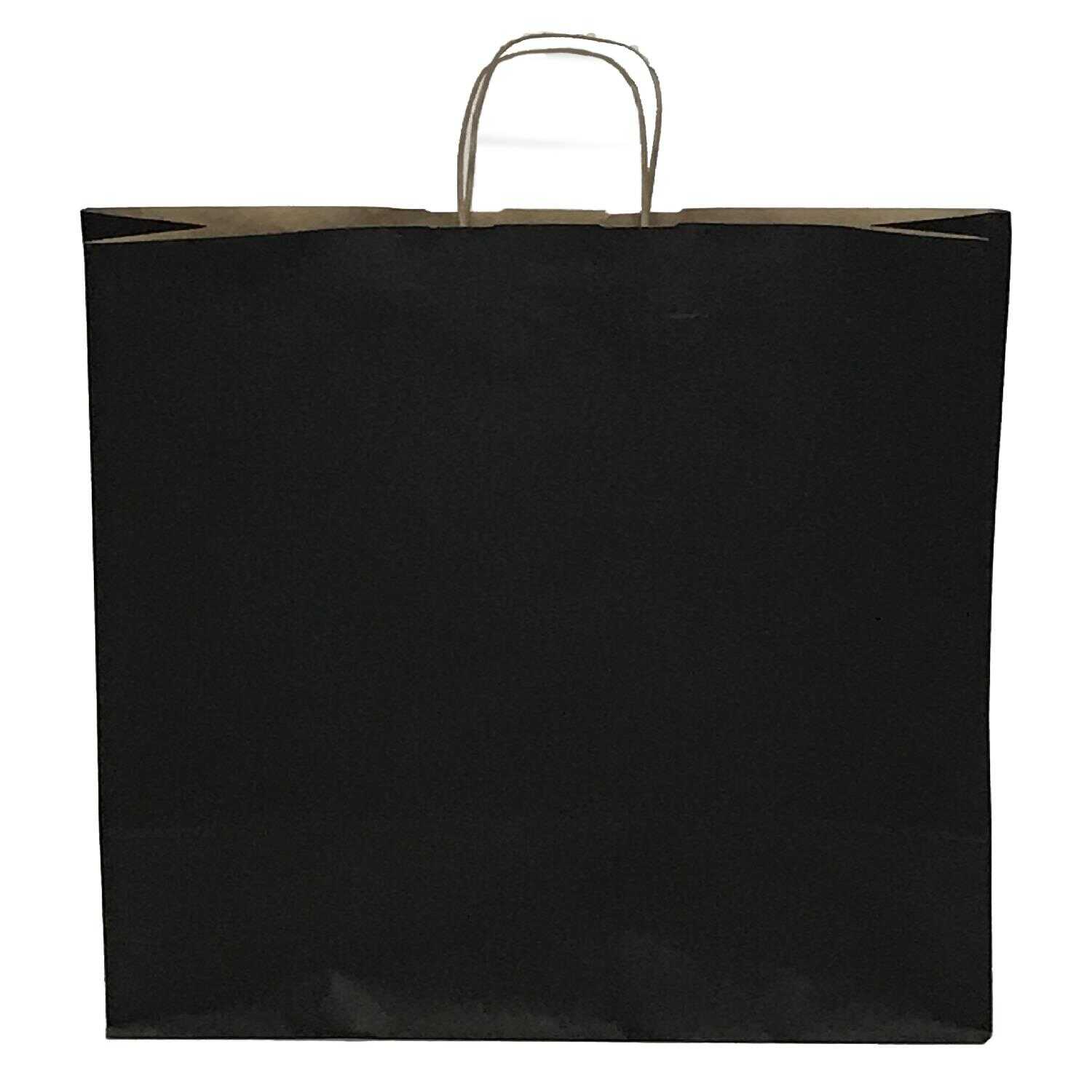 Kraft kağıt Çanta 25X12X31 Cm Siyah 100 Adet