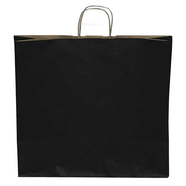 Kraft kağıt Çanta 25X12X31 Cm Siyah 100 Adet