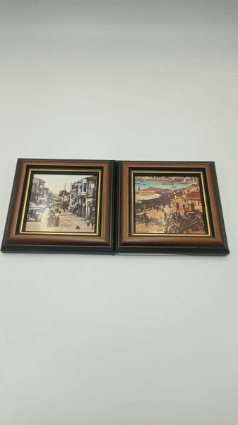 Eski İstanbul Resimleri Ölçü 12,5X1,8X12,5 Cm X 2 Adet