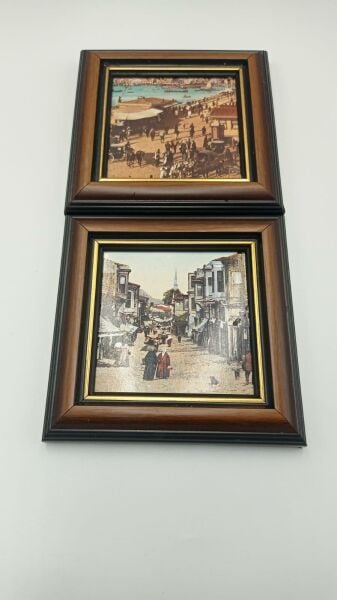 Eski İstanbul Resimleri Ölçü 12,5X1,8X12,5 Cm X 2 Adet