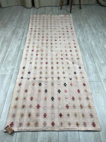 El Dokumasi Halı Kilim Yolluk Paspas Ölçü 250X94 Cm