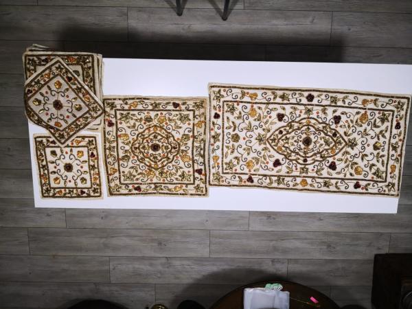 Vintage El İşlemesi Salon Takimi (Tam Takim) Aoa Ölçü 95X95Cm