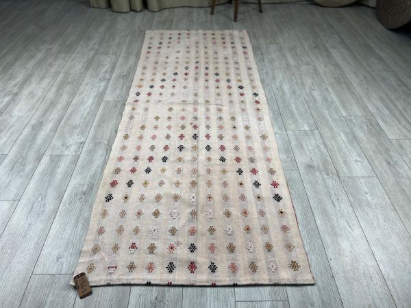 El Dokumasi Halı Kilim Yolluk Paspas Ölçü 246X93 Cm
