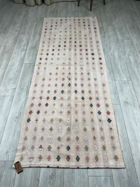 El Dokumasi Halı Kilim Yolluk Paspas Ölçü 246X93 Cm