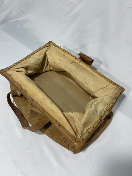 Vintage Bambu Sapli Kanvas Çanta Aoa Ölçü Bambu Kisim 40Cm