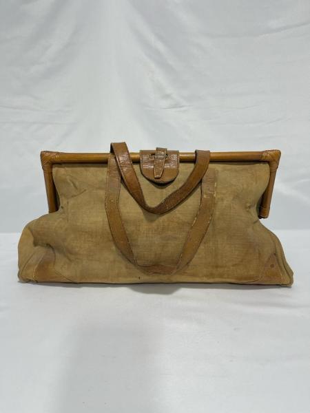 Vintage Bambu Sapli Kanvas Çanta Aoa Ölçü Bambu Kisim 40Cm