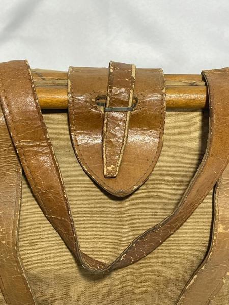 Vintage Bambu Sapli Kanvas Çanta Aoa Ölçü Bambu Kisim 40Cm