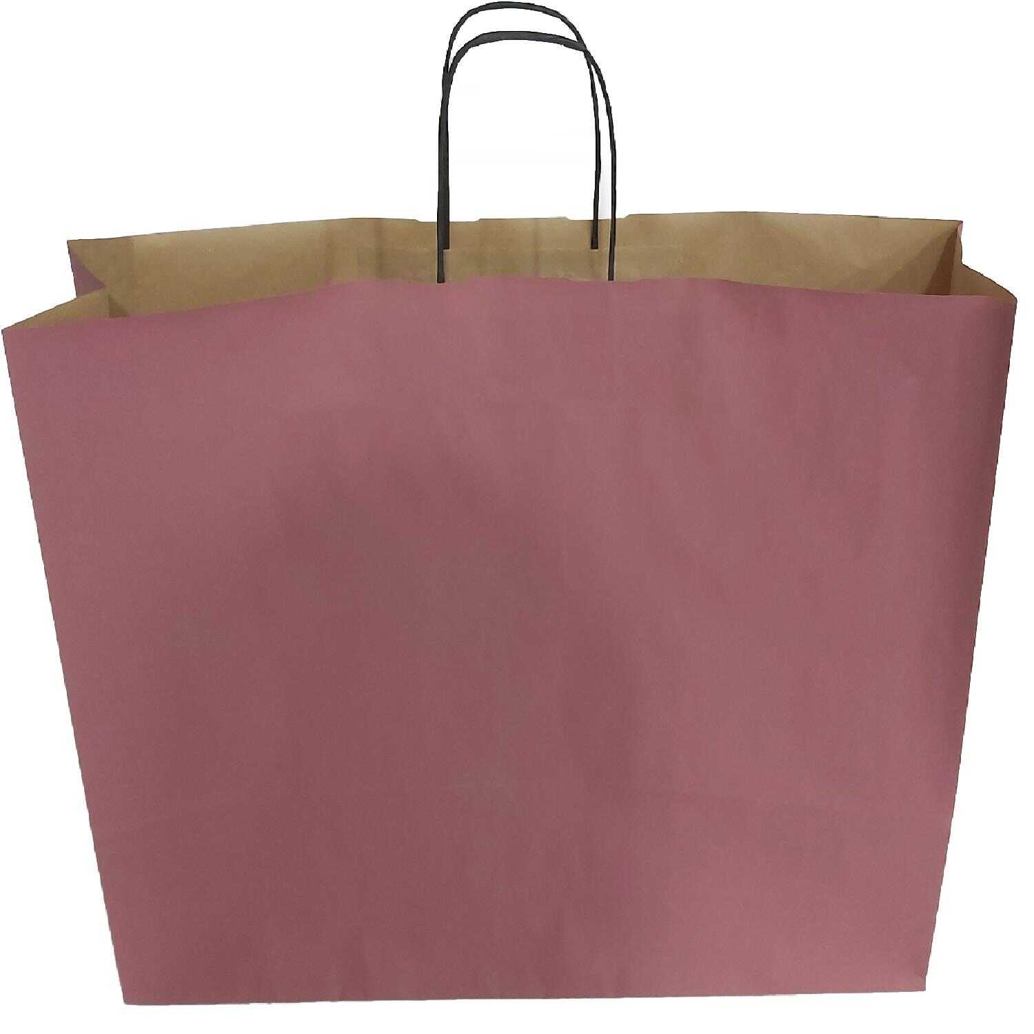 Kraft kağıt Çanta 50X13X40.5 Cm Lila 100 Adet